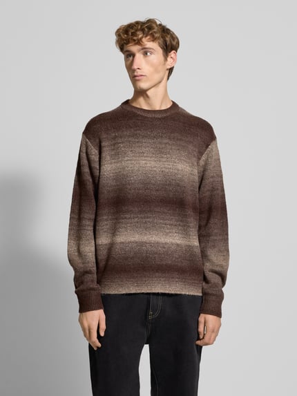 JACK & JONES Strickpullover mit Rundhalsausschnitt Modell 'JORMEADOWS' Mittelbraun 4