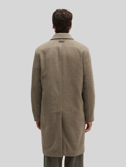 Marc O'Polo Mantel aus Wolle mit verdeckter Knopfleiste Beige 5