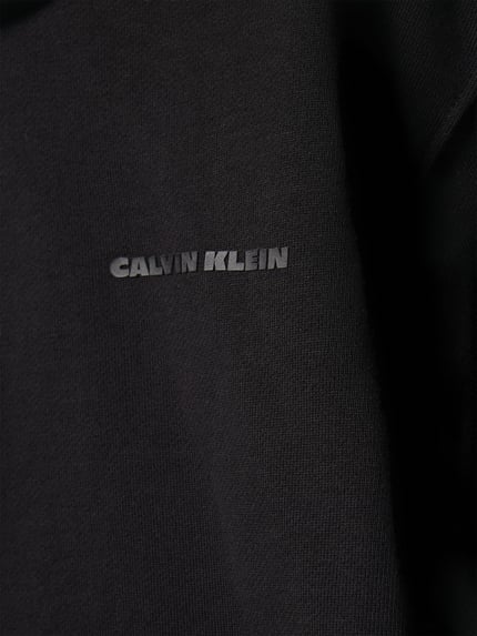 Produktfoto, Relaxed Fit Hoodie mit Logo-Print von Calvin Klein Jeans aus reine Baumwolle mit Logo-Print, strukturierte Oberfläche, schwarz