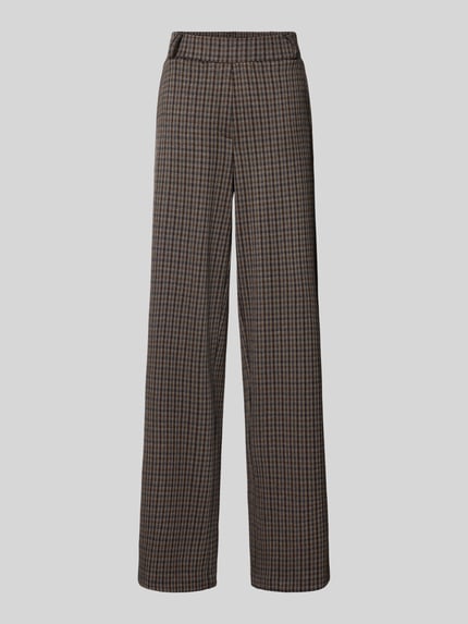 Soyaconcept Regular Fit Hose mit Bundfalten Dunkelbraun 2