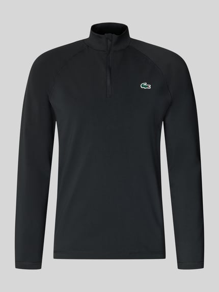 Produktfoto, czarna bluzka z długim rękawem Regular Fit Sport-Langarmshirt mit Ultra-Dry-Technologie od Lacoste Sport, gładka faktura