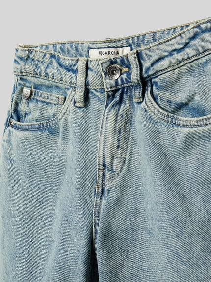 Garcia Jeansshorts in 5-pocketmodel Blauw - 2