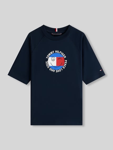 Tommy Hilfiger Kids Regular Fit T-Shirt aus reiner Baumwolle Marine 2