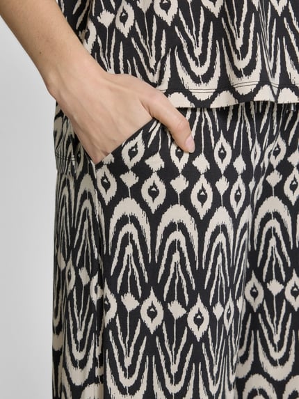Christian Berg Woman Wide leg stoffen broek met tunnelkoord Zwart - 3