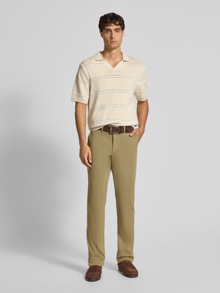 Christian Berg Men Spodnie o kroju regular fit z wpuszczanymi kieszeniami Khaki melanż 1
