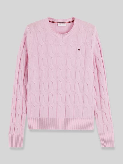 Tommy Hilfiger Regular Fit Pullover aus reiner Wolle  Hellrosa 2