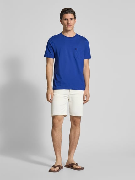Tommy Hilfiger T-shirt o kroju regular fit z czystej bawełny Królewski niebieski 1