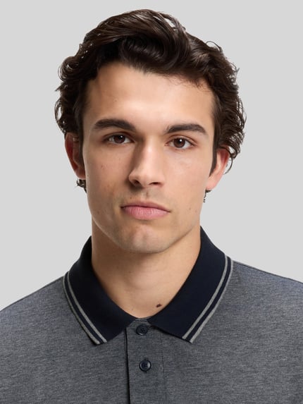 BOSS Orange Koszulka polo o kroju relaxed fit z czystej bawełny model 'PEOXFORDNEW' Ciemnoniebieski 3