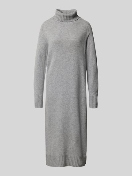 Fynch-Hatton Strickkleid mit Rollkragen Hellgrau Melange 2
