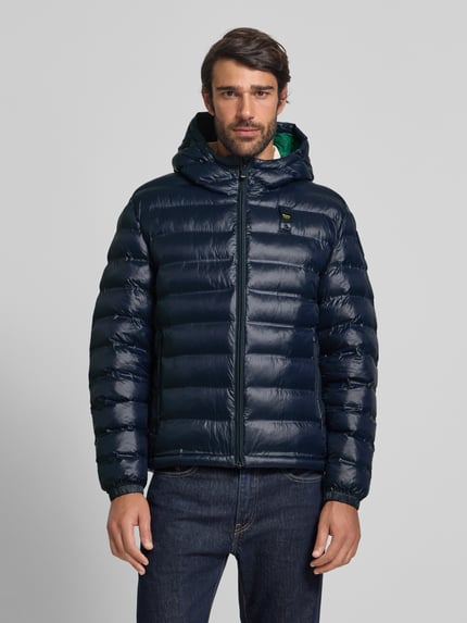 Blauer USA Steppjacke mit Kapuze Modell 'CHARLES' Marine 4