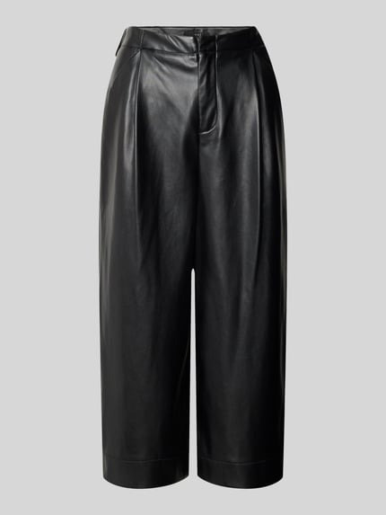 Straight Fit Hose in Midilänge mit Bundfalten Shop The Look MANNEQUINE