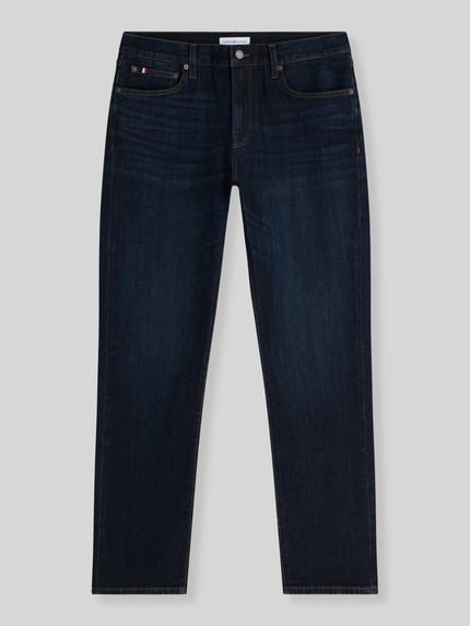 Tommy Hilfiger straight fit jeans van katoenmix Marineblauw - 2