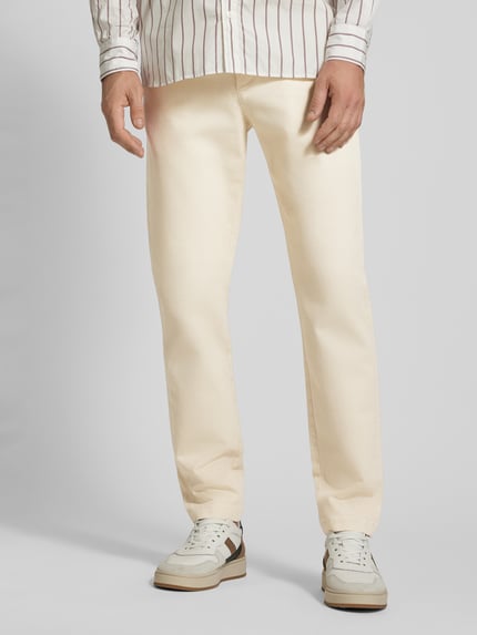 Tommy Hilfiger Regular fit chino met structuurmotief, model 'HARLEM' Beige - 4