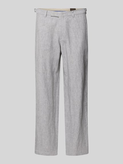 Produktfoto, Leinenhose mit französischen ingrifftaschen van g1920, zuiver linnen, straight fit, knoop-, haak- en ritssluiting, kleur lichtgrijs