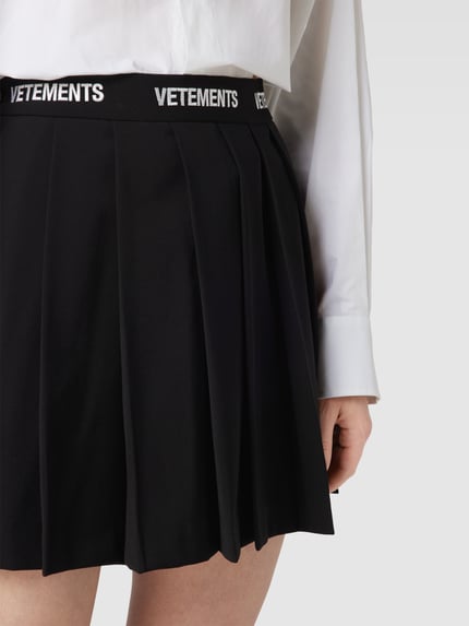 VETEMENTS minirok met labelstitching Zwart - 3
