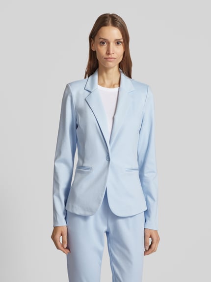 ICHI Slim fit blazer met paspelzakken, model 'KATE' Lichtblauw - 4