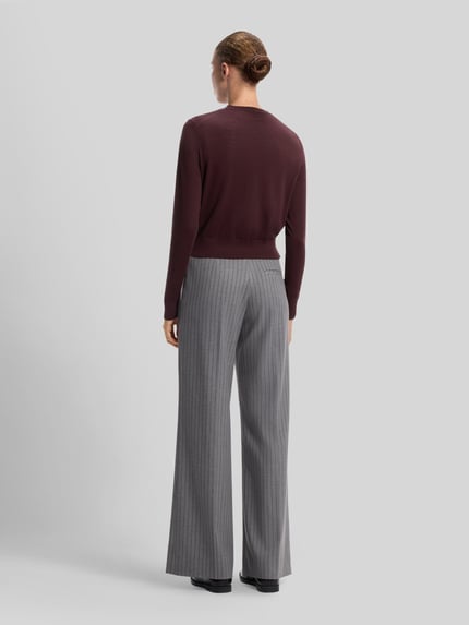 HUGO regular fit gebreid jack van wolmix met lyocell-kasjmiergehalte model 'Sfabro' Bordeaux - 5