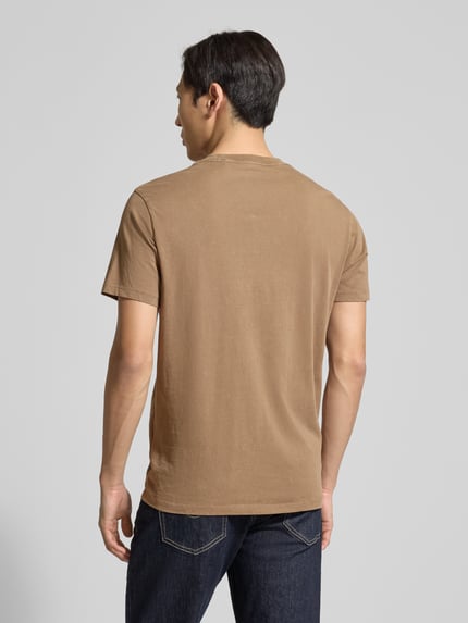 GUESS t-shirt z nadruk z motywem model 'TIGER SPIRIT' Średniobrązowy 5