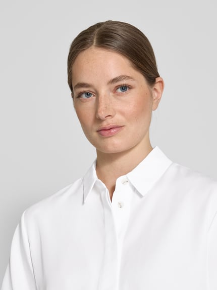 Samsøe Samsøe Regular fit blouseshirt met platte kraag, model 'MINA' Wit - 3