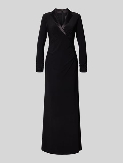 Adrianna Papell Maxikleid mit Reverskragen Black 2