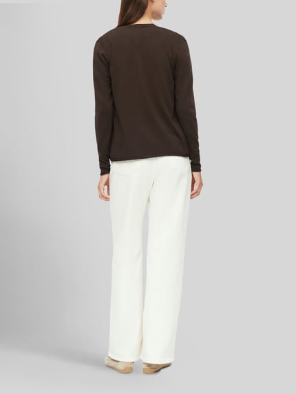 s.Oliver RED LABEL Cardigan mit offenem Vorderteil Dunkelbraun 4