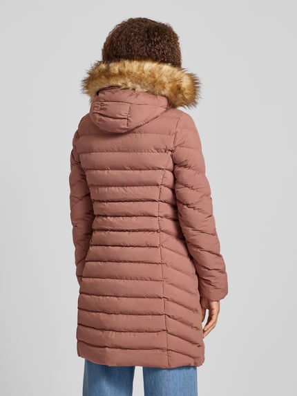 Superdry Regular Fit Steppmantel mit Kunstfellbesatz Modell 'Fuji' Hellbraun 5