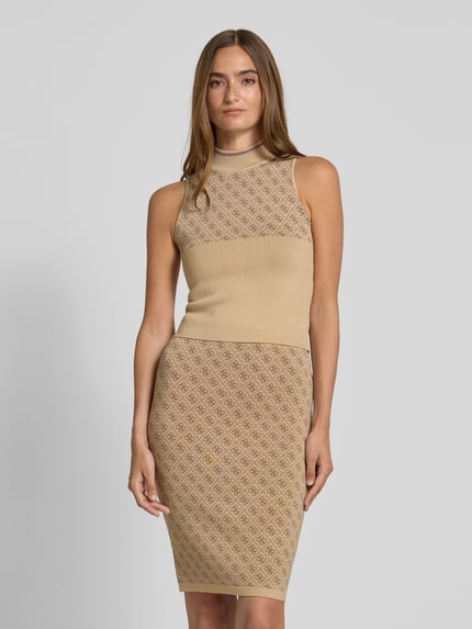 GUESS Stricktop mit Logo-Muster Modell 'LISE' Sand 4