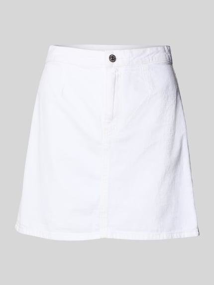 Calvin Klein Jeans Jeansrock mit Knopfverschluss Weiss 2