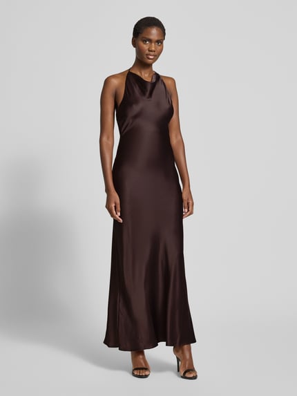 Forever New Abendkleid mit Wasserfall-Ausschnitt Modell 'Aria' Dunkelbraun 4