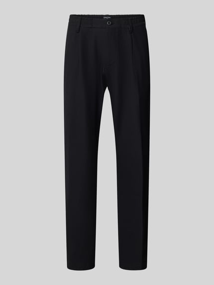 Strellson Regular Fit Bundfaltenhose mit Bügelfalten Modell 'Lui' Black 1