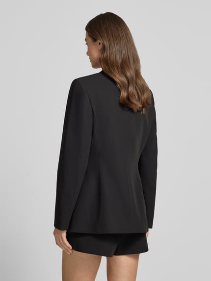 Jake*s Collection Regular Fit Longline Blazer mit Satinrevers Black 5