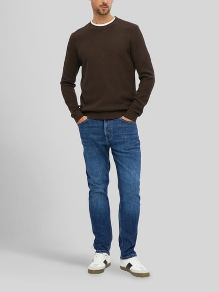 s.Oliver RED LABEL Regular Fit Pullover aus reiner Baumwolle Mittelbraun 1
