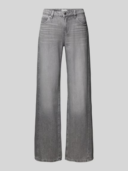 Produktfoto, Wide Fit Jeans im 5-pocketmodel met lyocellmix van Gina Tricot, grijs, met katoen en lyocell, bandwijdte 42 cm, binnenbeenlengte 80 cm