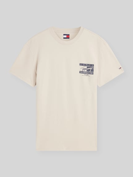 Tommy Jeans regular fit T-shirt van puur katoen met rugprint Beige - 2