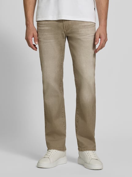 Brax Relaxed Fit Jeans aus Baumwoll-Mix Modell 'Clint' Beige 4