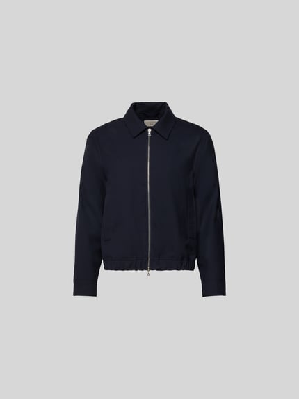 Officine Générale Jacke mit Kentkragen Dunkelblau 2