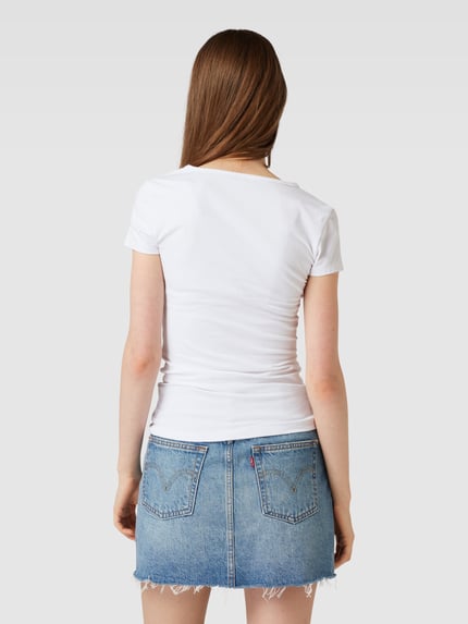 ONLY T-Shirt mit Rundhalsausschnitt Modell 'LIVE LOVE' Weiss 5