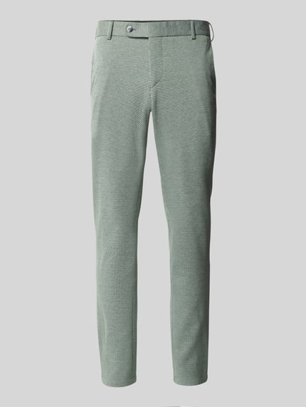 Slim fit pantalon met riemlussen Shop The Look MANNEQUINE