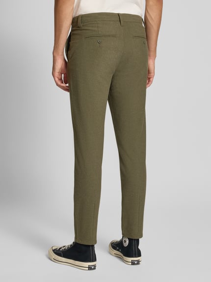 ONLY & SONS Slim Fit Brushed Chino mit Viskose-Anteil Modell 'MARK' Oliv 5