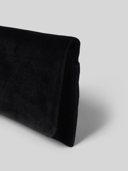 Produktfoto, clutch aus leer met omslag en magneetsluiting, Hoofdvak, ritsvak binnenin, labeldetail binnenin, Clutch aus Leder mit Reißverschlussfach innen van Abro, Breedte 23 cm, Lengte 14 cm, Diepte 4 cm