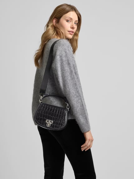 Lauren Ralph Lauren Schoudertas met labelhanger, model 'TANNER' Zwart - 1
