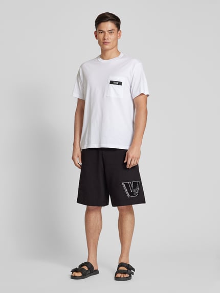 Versace Jeans Couture Sweatshorts mit elastischem Logo-Bund Black 1