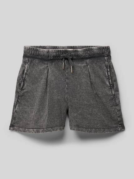 Garcia Szorty z dzianiny dresowej o kroju regular fit z imitacji denimu Grafitowy 1