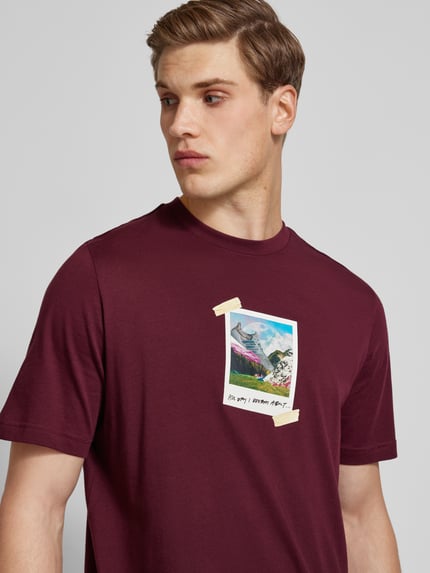 adidas Sportswear T-Shirt mit Motiv-Print Bordeaux 3