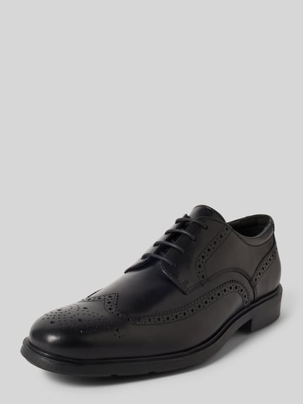 Geox Derby van leer, model 'DUBLIN' Zwart - 1