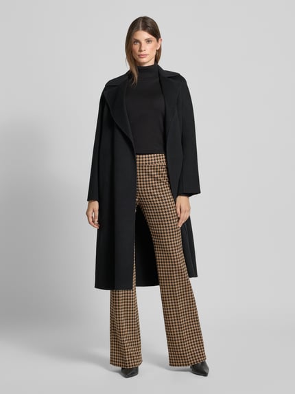 SEDUCTIVE Stoffen broek van viscosemix met elastische band, model 'NANOU' Zwart - 1