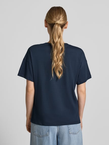 Liu Jo White Regular fit t-shirt van puur katoen Donkerblauw - 5