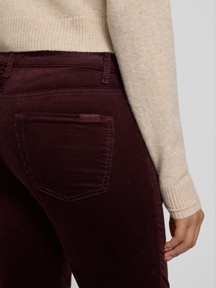 CAMBIO Flared corduroy broek met 5-pocketmodel, model 'PARIS' Bordeaux - 3