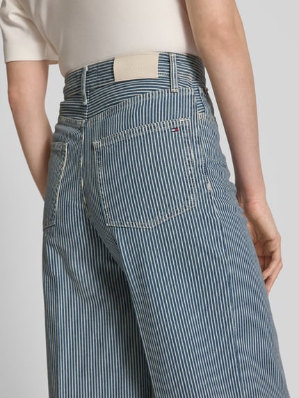Tommy Hilfiger Jeansy z szerokimi nogawkami i wzorem na całej powierzchni Granatowy 3