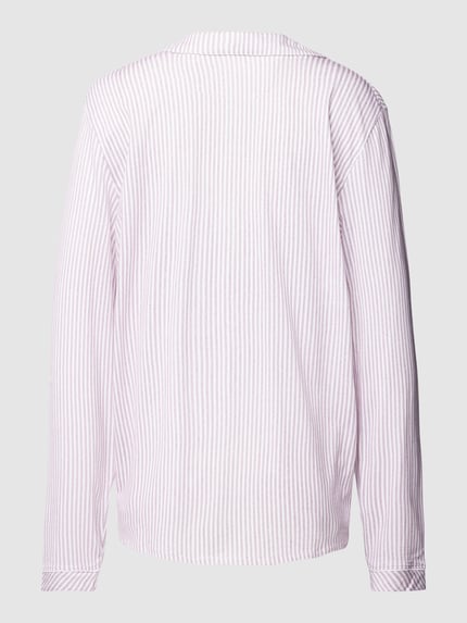 s.Oliver RED LABEL Loose Fit Pyjama-Oberteil aus Baumwoll-Viskose-Mix Bordeaux 3